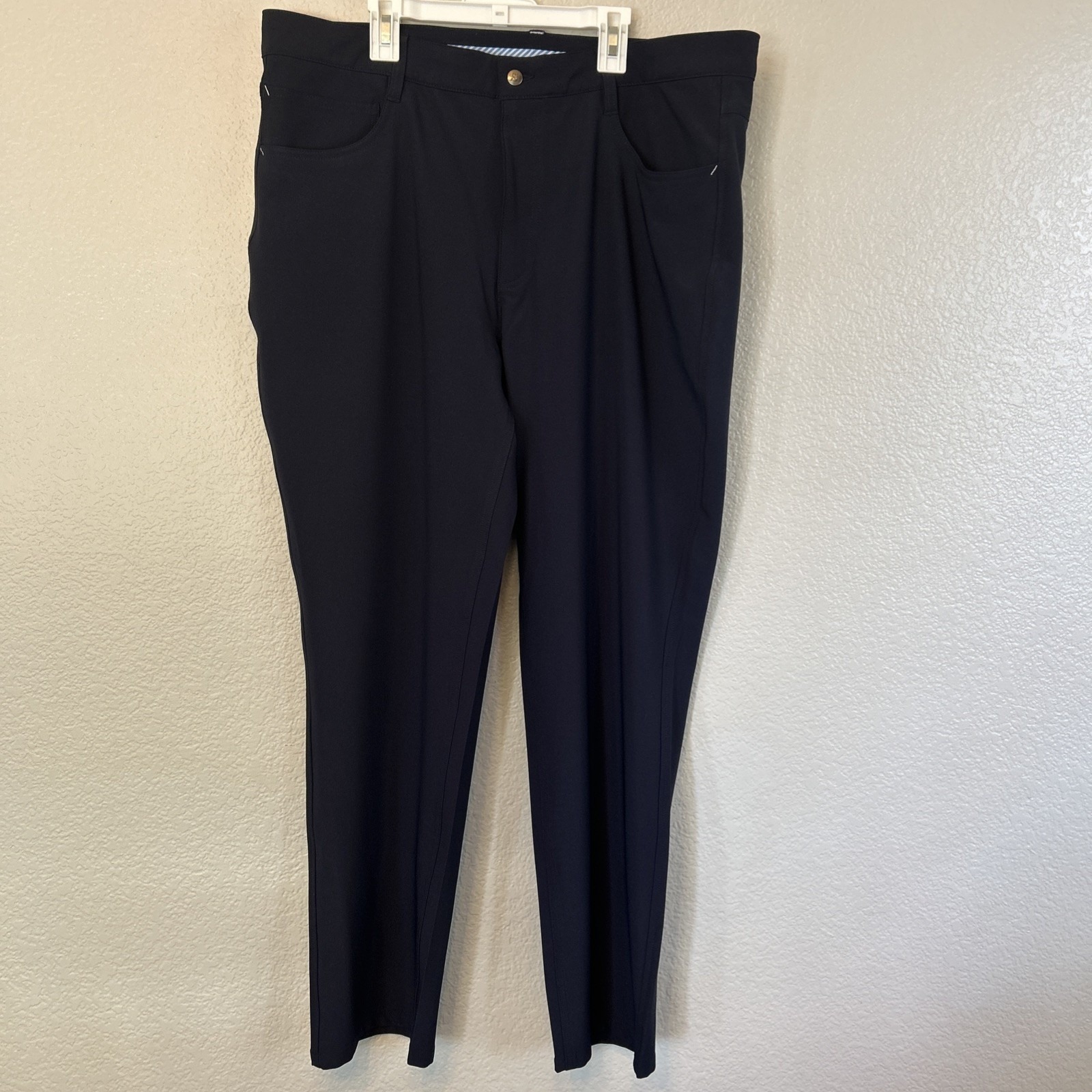 Footjoy Performance Golf Pants Mens 38x30 Blue Chino Athletic Fit Outdoor
